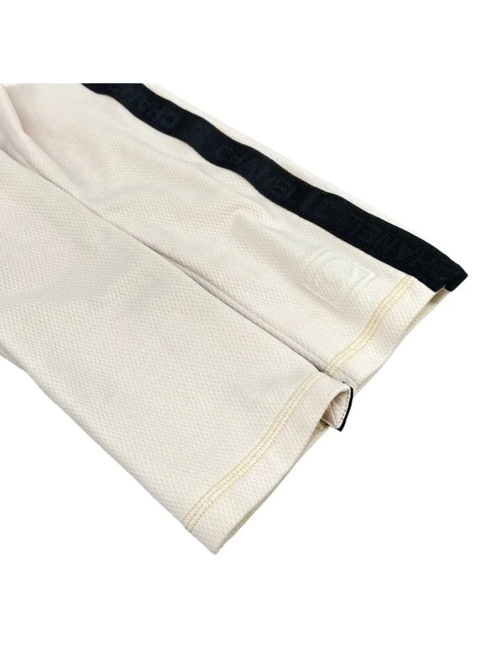 Chanel Jersey 38 M Sports Line Beige Black T-Shirt